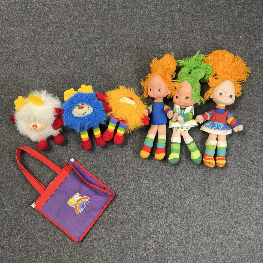 Vintage Rainbow Brite Doll Plush Lot Hallmark 1983 Sprite Bundle